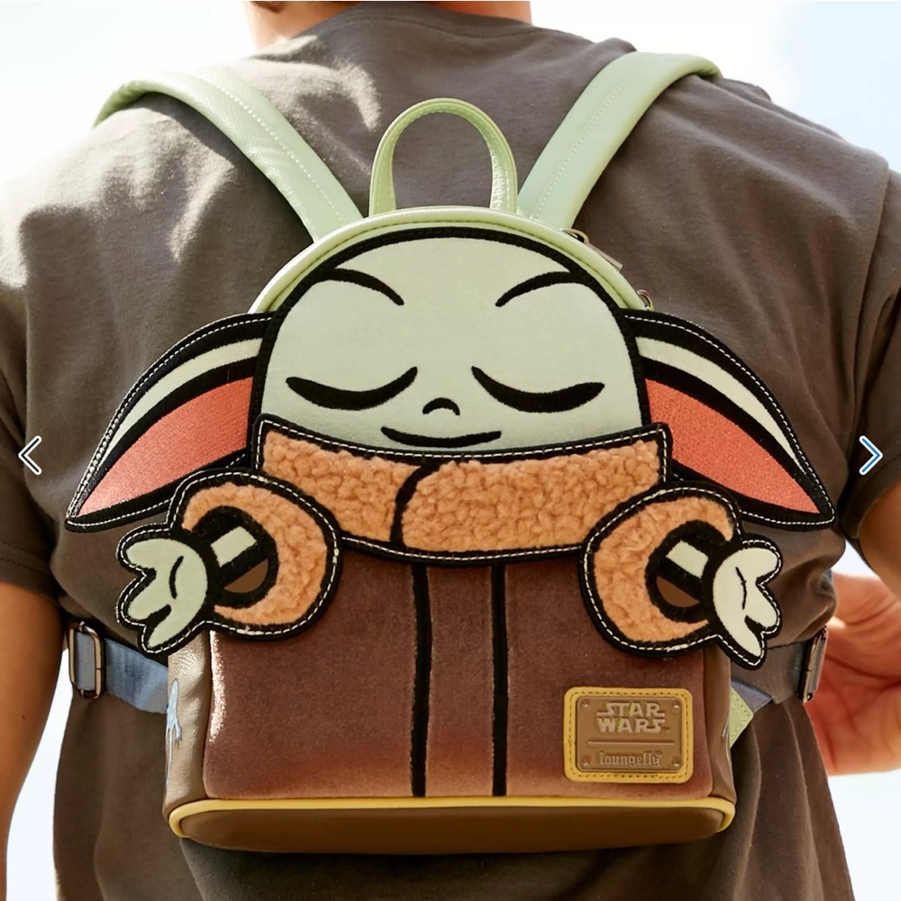 Disney Grogu Loungefly Mini Backpack Star Wars NWT​ - Picture 2 of 8